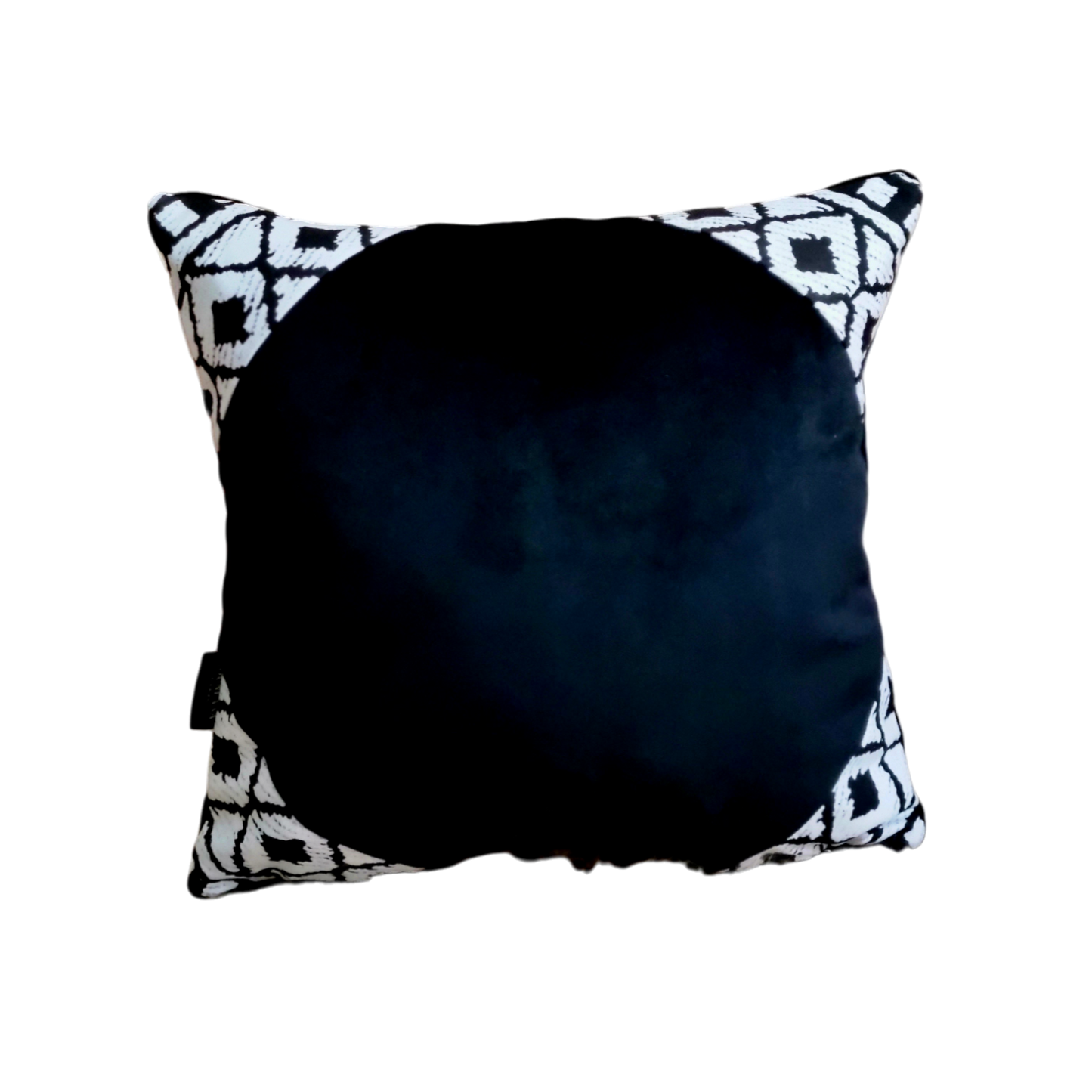 Coussin Neiji en velours et pagne antique