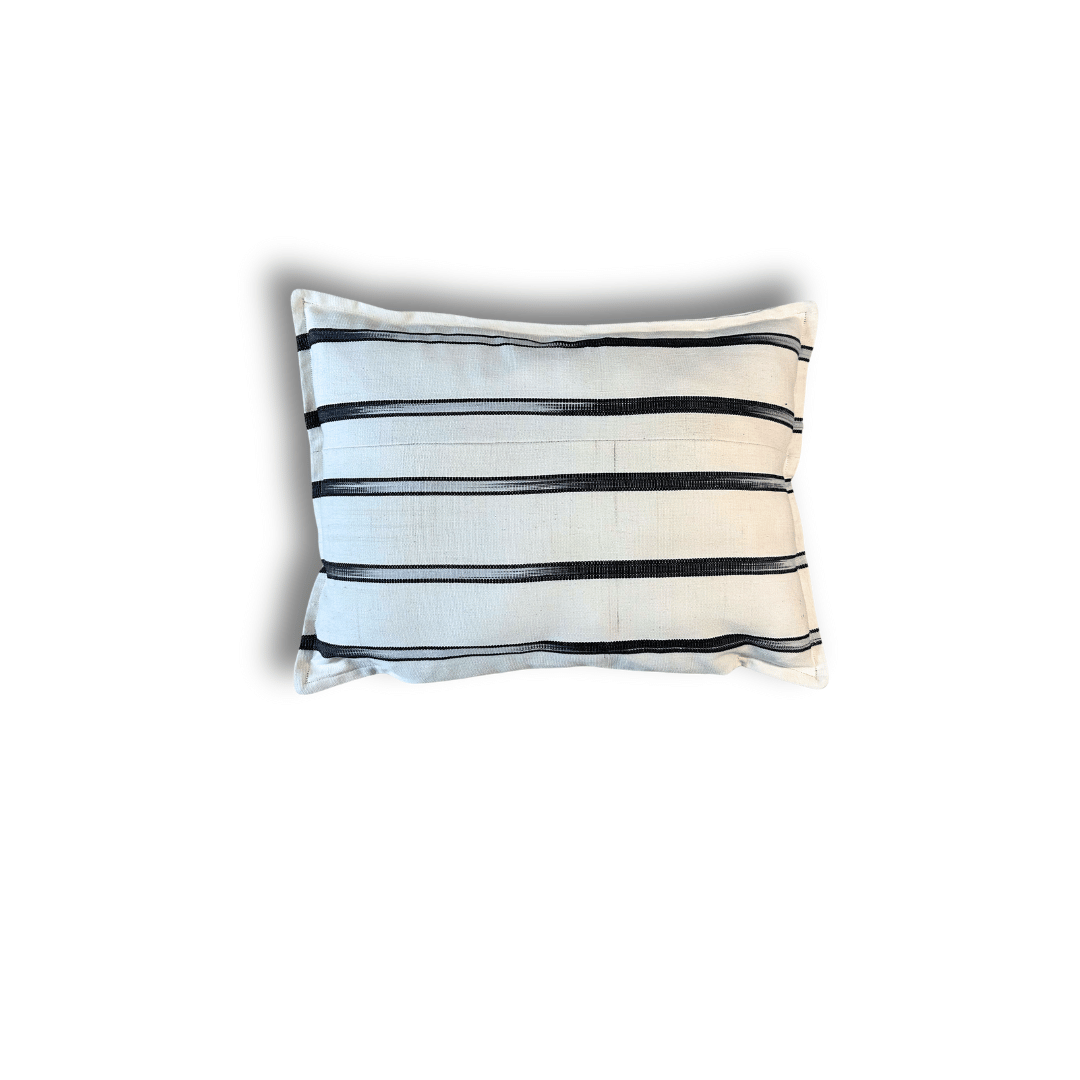 Coussin Eclats d'hiver en coton tissé Blanc comme neige
