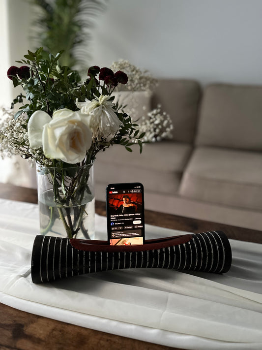 Idée cadeau révolutionnaire - Amplificateurs sonores naturels en bois de teck