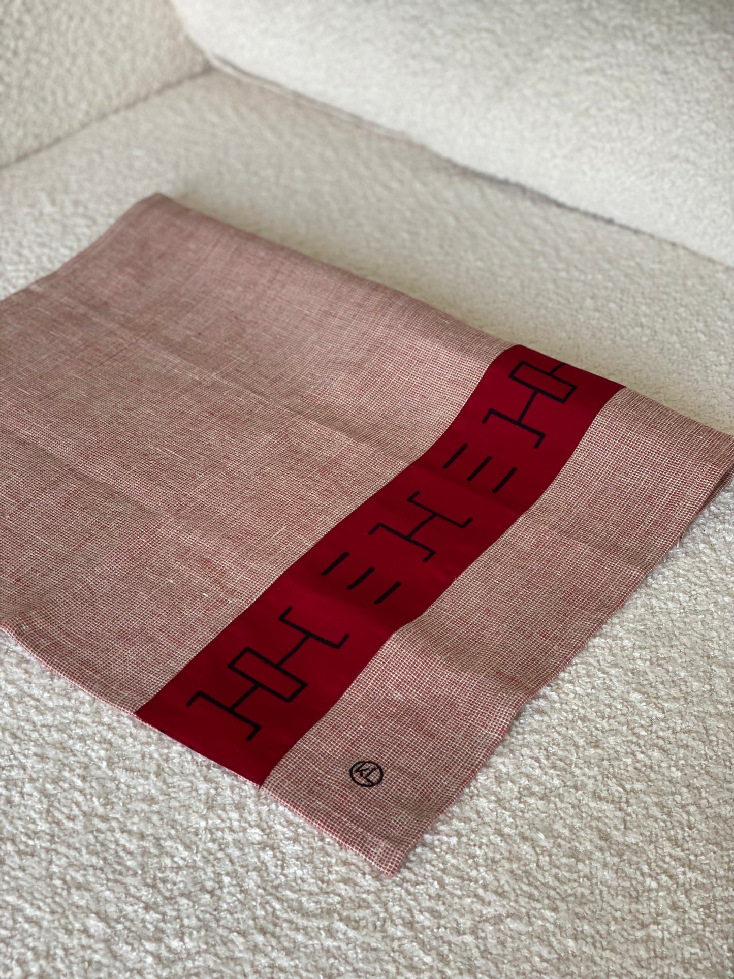 Juego de servilletas Doumini Antiquity de lino 45x45 cm Rojo