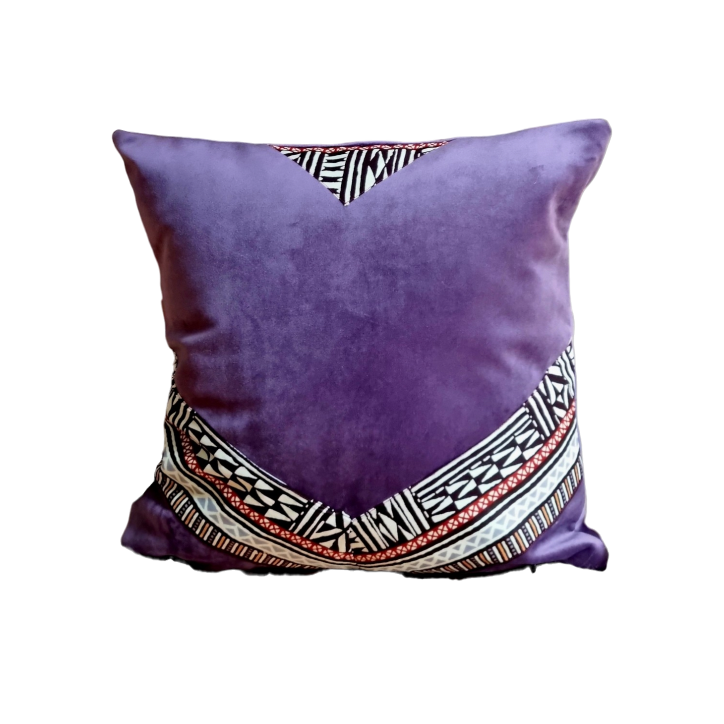 Coussin Oriental en velours et pagne antique