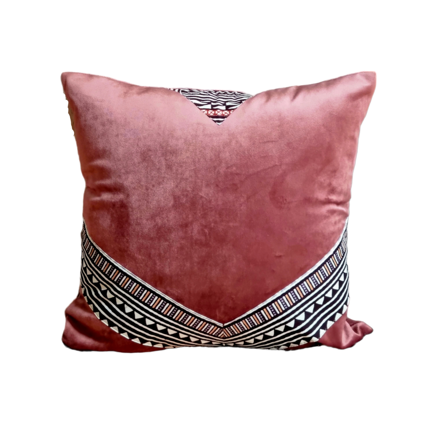 Coussin Oriental en velours et pagne antique