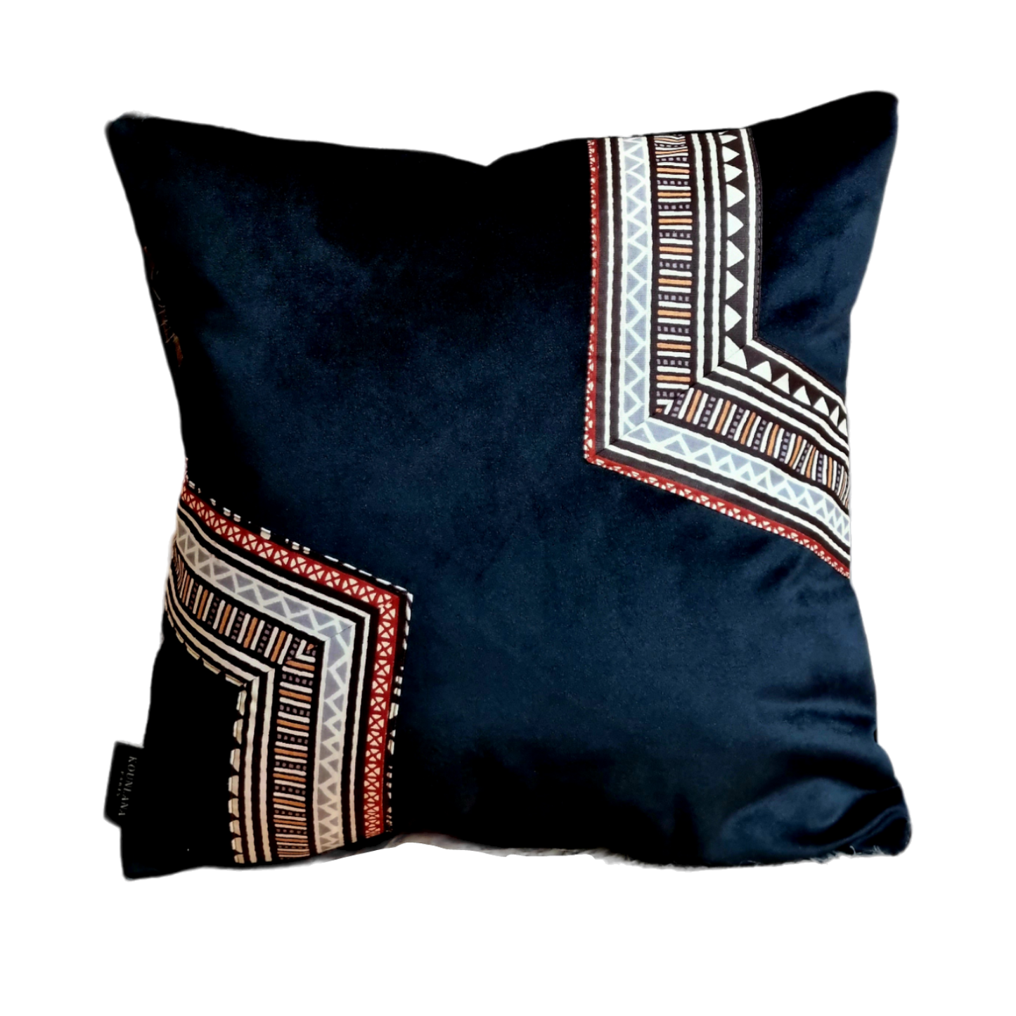 Coussin Oriental en velours et pagne antique